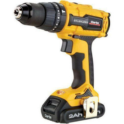 Clark Clarke Combi Drill Driver & Hammer Drill 18V Brushless (2 X 2Ah Li-Ion) Con18lic
