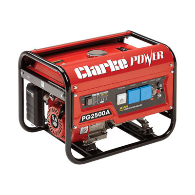 Clarke International Clarke Pg2500A Euro5 2.2Kva 230V Open Frame Petrol Generator from B&Q