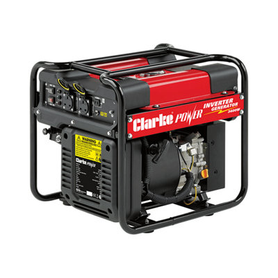 Clarke International Clarke Ig3500Af 3.4Kw Open Frame Petrol Inverter Generator from B&Q