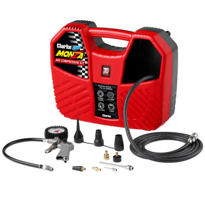 Clarke International Clarke Monza 6.35Cfm 1.5Hp Portable Oil Free Air Compressor Plus Accessories from B&Q