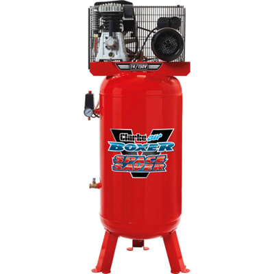 Clarke International Clarke Boxer 14/150 V Electric Belt Driven Vertical Air Compressor from B&Q