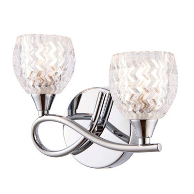 B&Q -  Luminosa Boyer 2 Light Indoor Wall Light ChromeG9