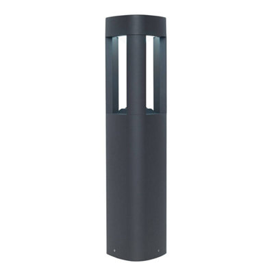 Luminosa Lighting Luminosa Tribeca Outdoor Bollard Light Frosted AcrylicTextured Dark Grey Paint Ip54 from B&Q