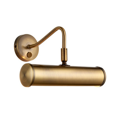 Wall Light Brass Turner Picture Antique 230mm Endon PL200-E14-SWAN - Image 5