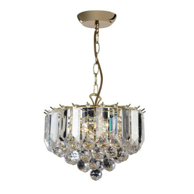Luminosa Ing Luminosa Fargo 3 Ceiling Pendant Acrylic, Brass, E14 Light