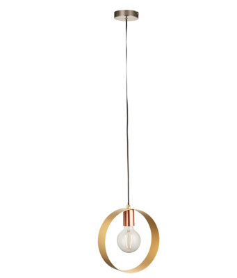 Anson Lighting Hoop 1Lt Pendant from B&Q