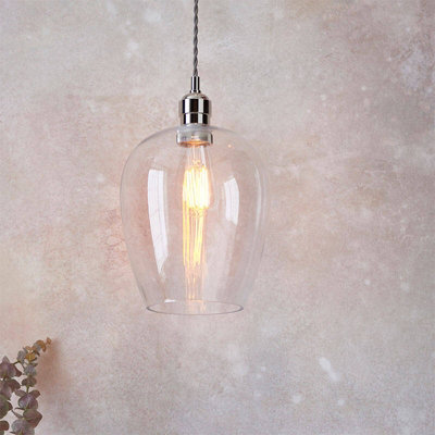 Pagazzi Light Stourton Nickel & Glass Pendant Ceiling - Image 3