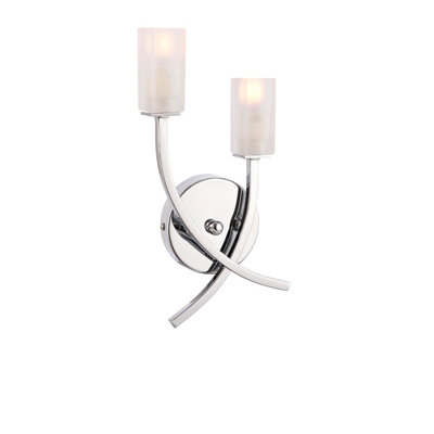 Anson Lighting Soccoro 2Lt Wall Light Finished In Chrome from B&Q