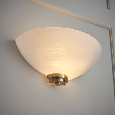 Anson Lighting Ellscott Wall Light Finished In Antique Brass Plate from B&Q