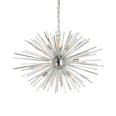 Anson Lighting Harlow 9Lt Pendant Light Finished In Chrome Plate from B&Q