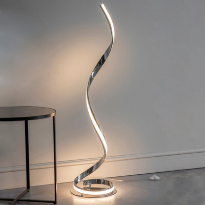 Anson Lighting Carra Floor Light Finished In Chrome Plate And White Acrylic from B&Q