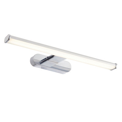 Anson Lighting Cuba Bathroom Wall Light Finished In Chrome Effect And Frosted Plastic from B&Q