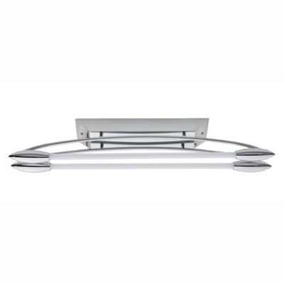 Anson Lighting Taos Led 2Lt Flush Light Finished In Chrome Plate And Opal Glass from B&Q