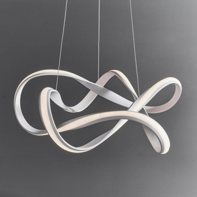 Anson Lighting Linaria Pendant Light Finished In Textured White Paint And White Silicone from B&Q