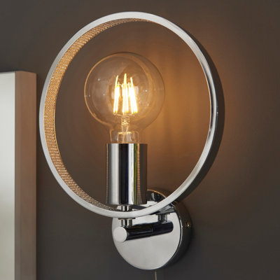 Anson Lighting Merritt Bathroom Wall Light Finished In Chrome Plate And Clear Faceted Acrylic from B&Q