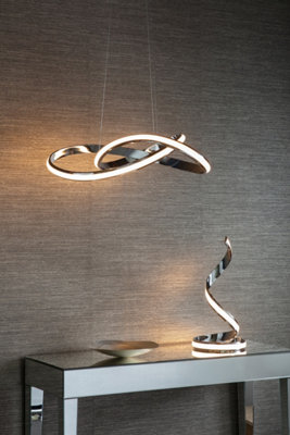 Anson Lighting Carra Chrome Integrated Led Ceiling Pendant from B&Q