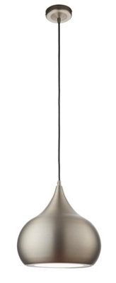 Anson Lighting California Matt Nickel Plate Integrated Led Ceiling Pendant from B&Q