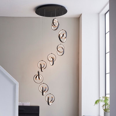 Anson Lighting Milo Sand Black Integrated Led Ceiling Pendant from B&Q
