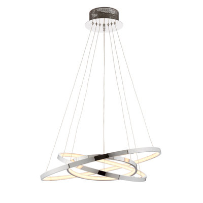 Anson Lighting Morgan Chrome Integrated Led Ceiling Pendant from B&Q