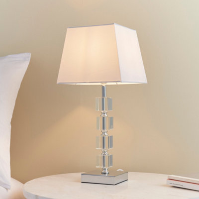 Anson Lighting Brodie Chrome Table Lamp from B&Q