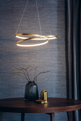 Anson Lighting Melody Gold Leaf Integrated Led Ceiling Pendant from B&Q