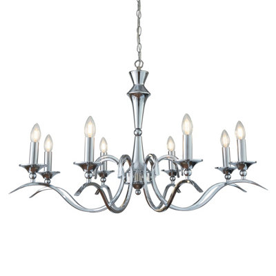 Anson Lighting Nasser 8Lt  Chrome Plate Ceiling Pendant from B&Q