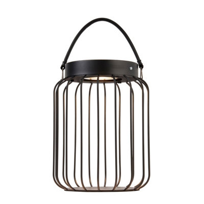 B&Q -  Luminosa Tropic Integrated Led Solar Table Lamp Matt BlackClear GlassIp44