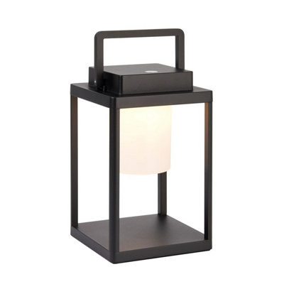 B&Q -  Luminosa Voyage Integrated Led Table Lamp Matt BlackWhiteIp44