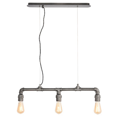 Anson Lighting Achard 3Lt  Aged Pewter Paint Ceiling Pendant from B&Q