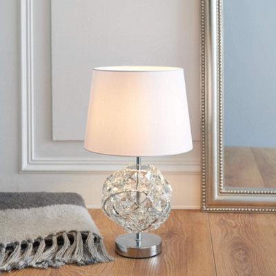 Pagazzi Lighting Pagazzi Monaco Chrome And Glass Table Lamp
