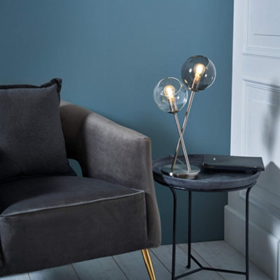 Pagazzi Lighting Pagazzi Branco 2 Light Glass Table Lamp