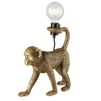 B&Q -  Luminosa Capuchin Table Lamp Vintage Gold Paint