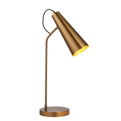 B&Q -  Luminosa Karna New Task Table Lamp Warm Antique Brass