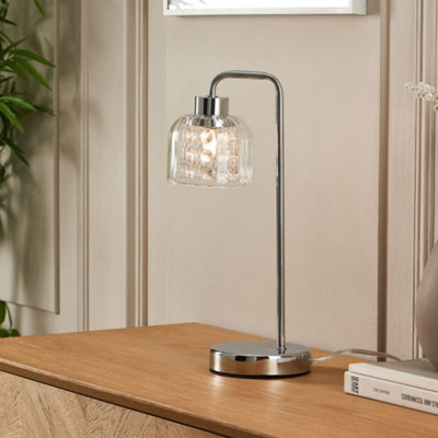Pagazzi Lighting Pagazzi Yarrow Polished Chrome & Glass Table Lamp