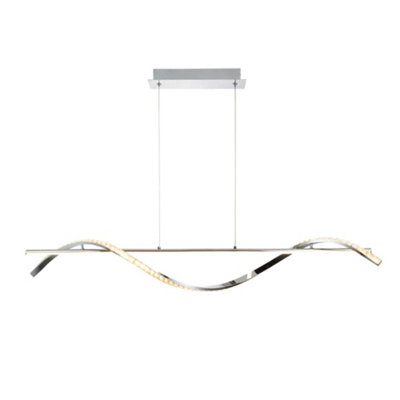 B&Q -  Pagazzi Hyde Chrome And Crystal Led Pendant