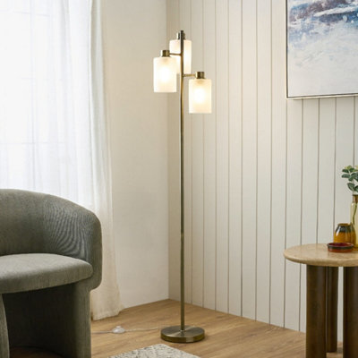 Pagazzi Lighting Pagazzi Kingsholm Antique Brass Floor Lamp from B&Q