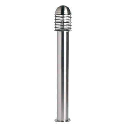 Luminosa Lighting Luminosa Louvre Outdoor Bollard Light Polished Stainless SteelClear Polycarbonate Ip44E27 from B&Q