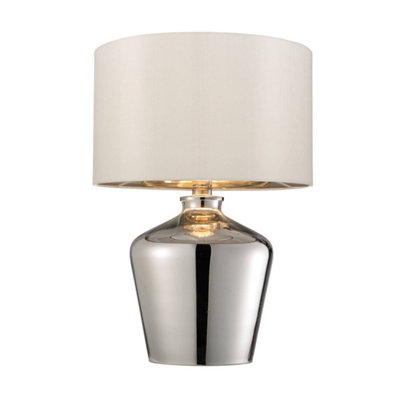 Luminosa Lighting Luminosa Waldorf Table Lamp Chrome GlassE27 from B&Q