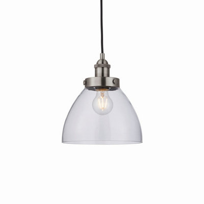 Endon Collection Lighting Hansen Pendant Light Silver - Silver - Image 6