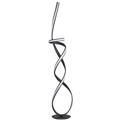Pagazzi Lighting Pagazzi Fraser Led Matt Black Floor Lamp from B&Q