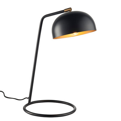 Anson Lighting Briane Black And Antique Brass Industrial Style 1 Light Table Light from B&Q