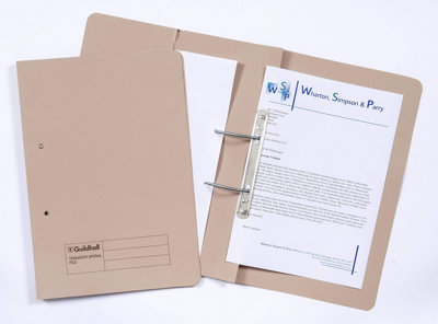 ExacomptaRef 349-BufzGuildhallPocket Spiral File315Gsm Heavyweight ManillaHolds A4 & Foolscap DocumentsLeft Hand from B&Q