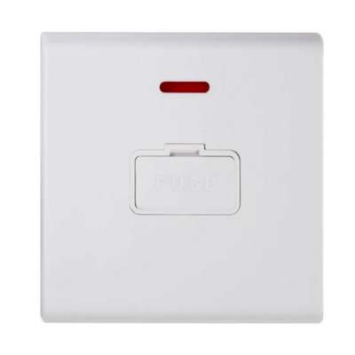 Deta 8646Whw Screwless 13A Unswitched Fused Spur With Neon from B&Q