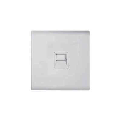 Deta 8683Whw Screwless 1 Gang Secondary Telephone Socket from B&Q