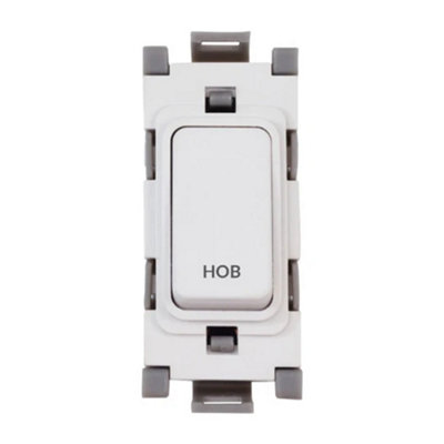 Deta G3552 Grid Switch 20 Amp Double Pole Marked Hob (White) from B&Q