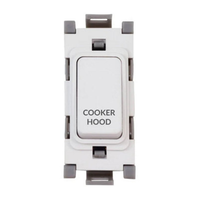Deta G3560 Grid Switch 20 Amp Double Pole White Marked Cooker Hood (White) from B&Q