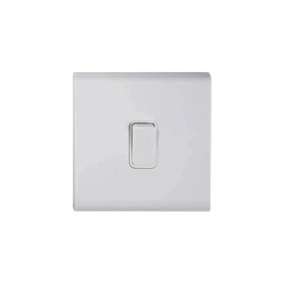 Deta 8601Whw Slimline Screwless 10A 1 Gang 2 Way Light Switch White from B&Q