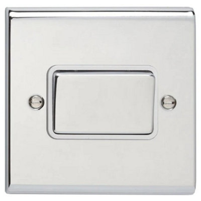Deta Sd1247Chw Slimline Décor Fan Isolator Switch Triple Pole 10A (Polished Chrome / White Insert) from B&Q