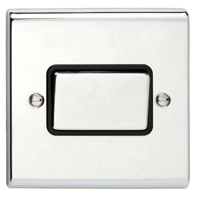 Deta Sd1247Chb Fan Isolator SwitchTriple Pole (Polished Chrome / Black Insert) from B&Q