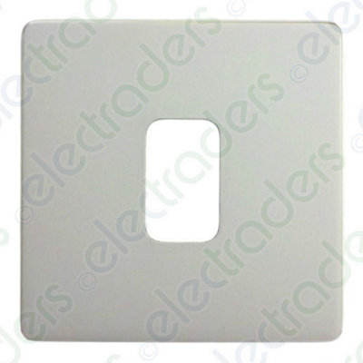Deta G3381Ch Ultra Screwless Grid Cover Plate With Frame Polished Chrome1 Gang from B&Q